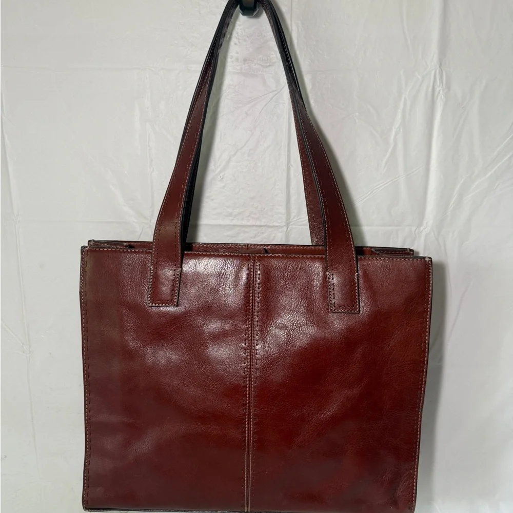 Fossil Brown Leather Shoulder Bag - Picture 1 of 15